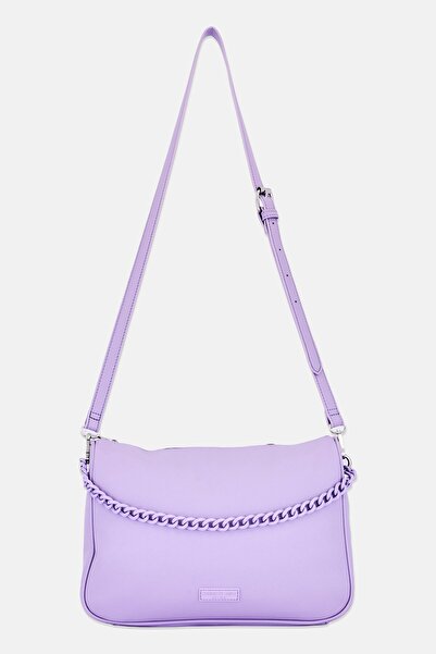 Kenneth Cole Women Brand Logo Shoulder Bag, Lavender