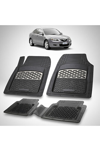 TEAMCAR Mazda 3 BK Facelift Sedan Compatible Floor Mats 2006-2009 | Silver