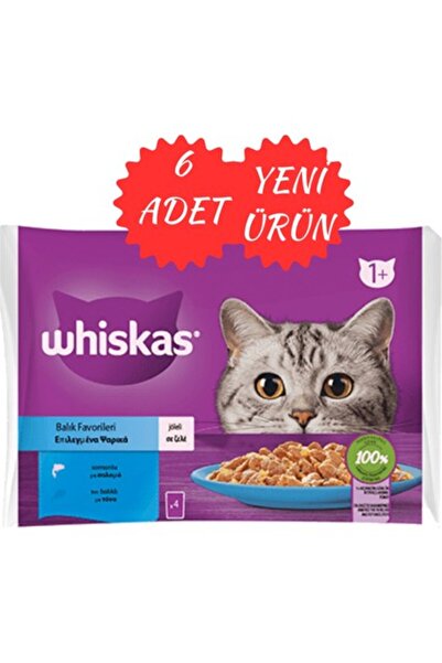 Whiskas Balık Favorileri Somonlu Ton Balıklı 4X85 gr (6 Adet) -TY5614756