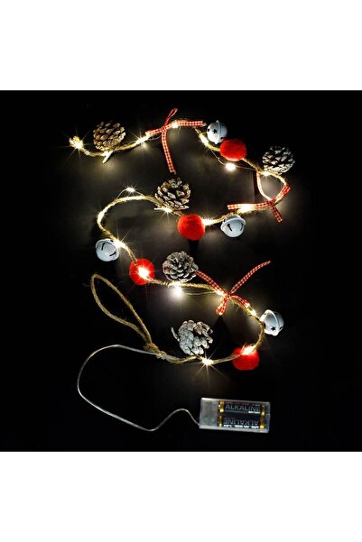 Zumzeria Instalație luminoasă cu 20 de becuri LED cu baterii, conuri de brad,...