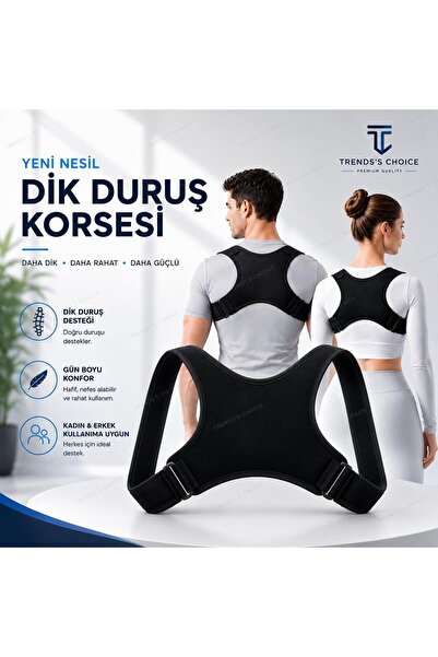 trends's choice Dik Duruş Korsesi Postür Düzeltici Ortopedik Omuz Sırt Destek...