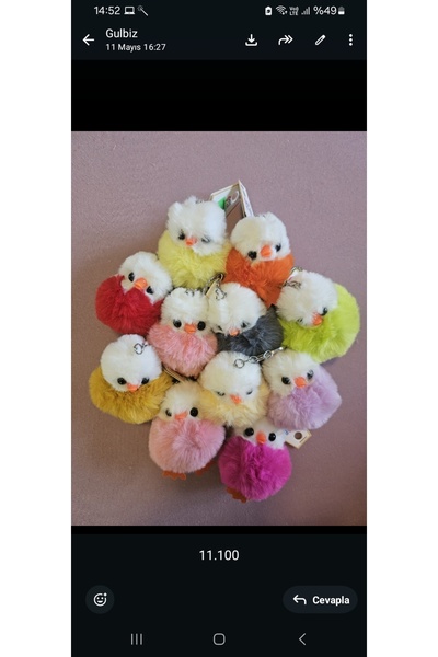 NO BRAND Chick Plush Keychain