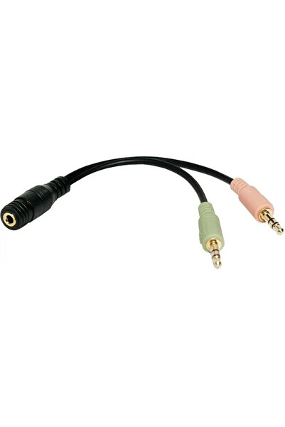 LogiLink Audio adapter 3.5 stereo 4p CA0020, 3.5mm, Female, 2 x 3.5mm, Male, ...