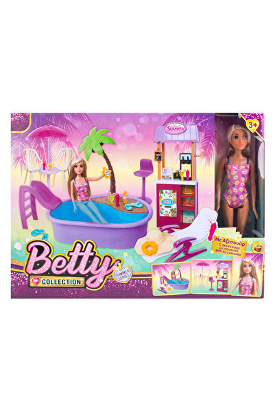 Zumzeria Set de joacă pentru piscină cu șezlong, bar și păpușă cu accesorii