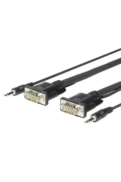 VivoLink PROVGAMCS1.8 adaptor cablu video 1.8 m VGA (D-Sub) + 3.5mm Negru