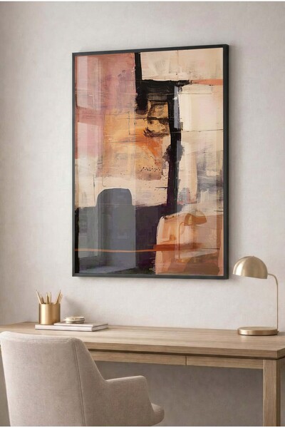Zevahir Mobilya Dekorasyon Tablou abstract geometric din sticlă în tonuri de ...