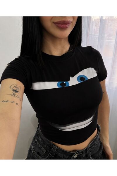 1blood Model Cars Mcqueen cu imprimeu, tip crop top