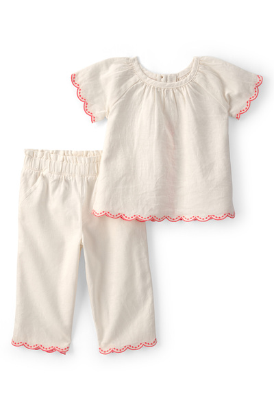 Carter's Baby Girl Top and Bottom Set 3 Months-24 Months Beige