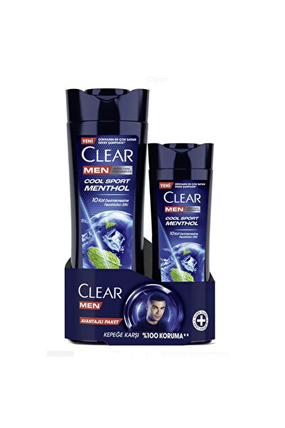 Clear Men Cool Sport Menthol Shampoo 350 ml + 180 ml