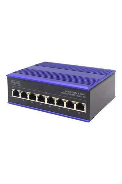 Digitus Επαγγελματικός DN-650106 Βιομηχανικός διακόπτης - 8 θύρες - μη διαχει...