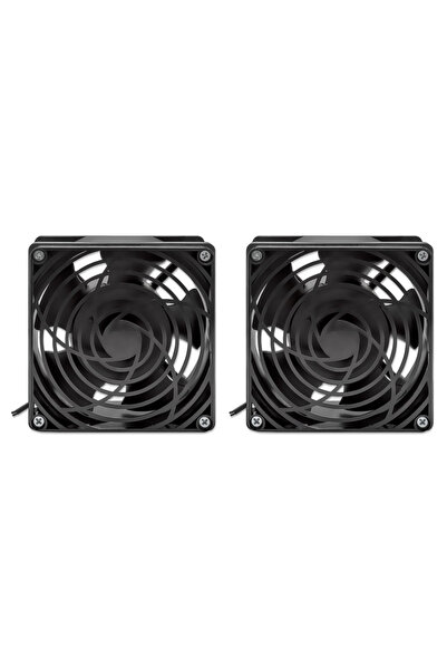 Intellinet 716154 Set de 2 ventilatoare de tavan pentru dulapuri suspendate, ...