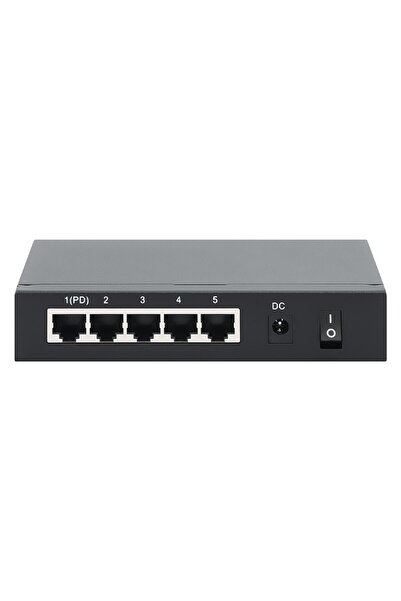 Intellinet Switch 5 porturi Gigabit PoE Passthrough, alimentat prin PoE sau A...