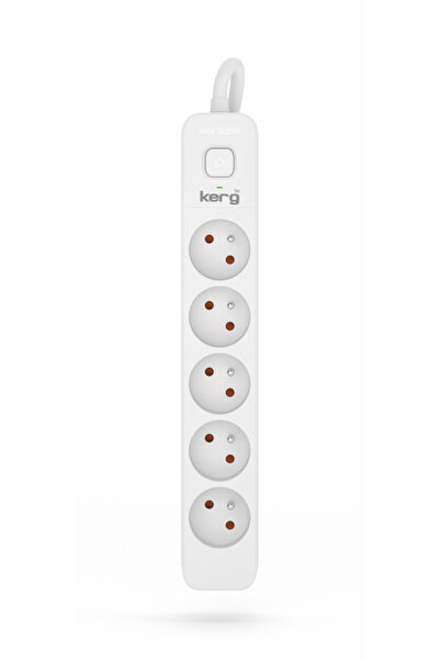 KERG Backloose-5 sockets-white-grey-10m-16a-H05VV-F-3x1,5mm2