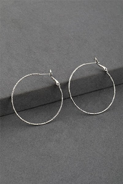 ÖZÇTAKI 316 L Stainless Steel - Anti-Allergic - Non-Tarnish - Silver Hoop Vip...