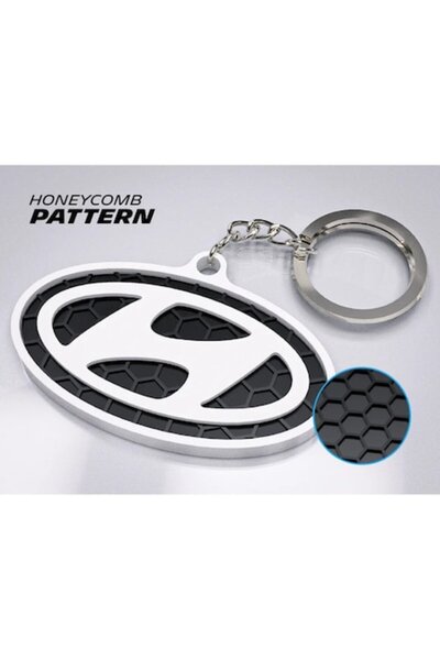 OEM Premium car Keychain , Hyundai – 3D design with honeycomb texture