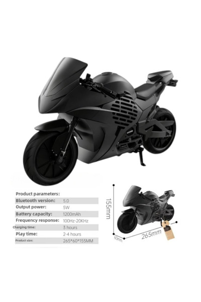 Motobir M281 Motosikletli Tasarım Siyah BT FM MP3 Çalar TF Card Bluetooth Kab...