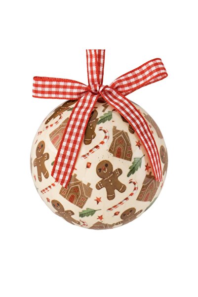 Zumzeria Ornament pentru bradul de Crăciun, glob cu omuleț de turtă dulce, Ø7...