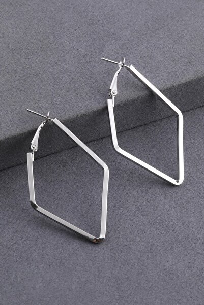 ÖZÇTAKI 316 L Stainless Steel - Anti-Allergic - Non-Tarnish - Silver Rectangu...