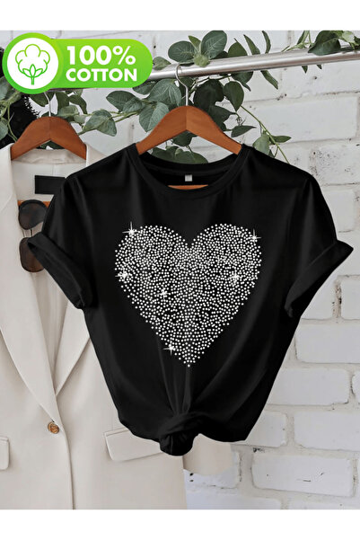 one button Pearl dot pattern printed premium oversize t-shirt