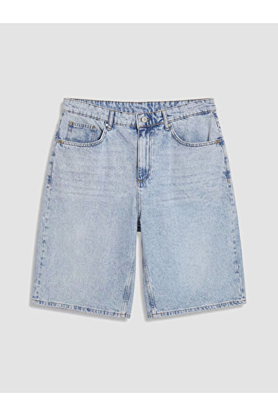 LC Waikiki RMZ GİYİM FARKİLYA Pantaloni scurți din denim pentru bărbați, cu c...