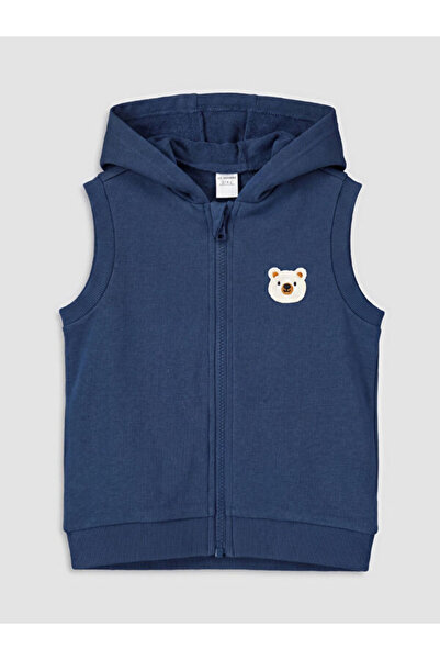 LC Waikiki Rmz Gi̇yi̇m Farkiyla Embroidered Baby Boy Hooded Vest