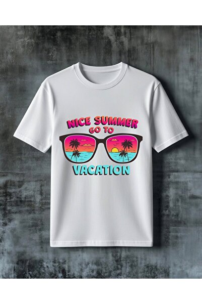 COMVİCHO Nice Summer Vacation Printed Oversize T-Shirt