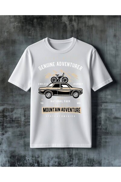 COMVİCHO Mountain Adventure Stay Wild Printed Oversize T-Shirt