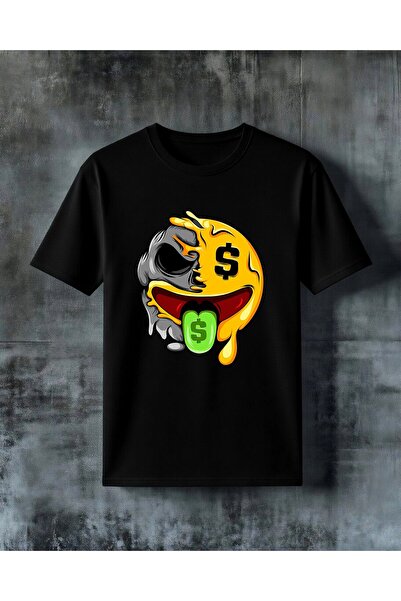 COMVİCHO Love for Money Character Smiley Printed Oversize T-Shirt