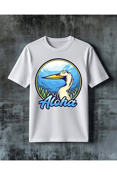 COMVİCHO Heron Su Kusuu Printed Oversize T-Shirt