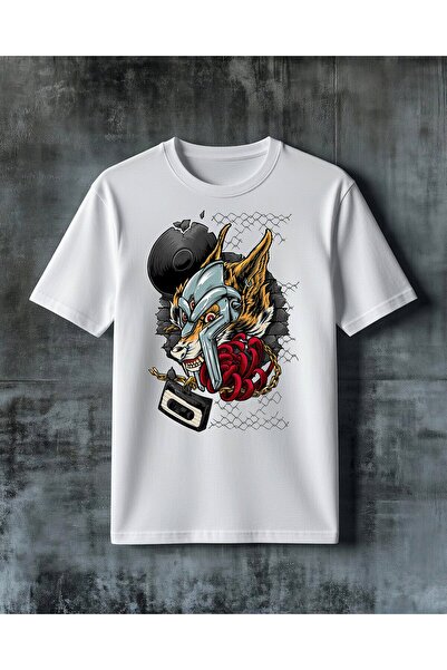 COMVİCHO Hip Hop Graffiti Printed Oversize T-Shirt