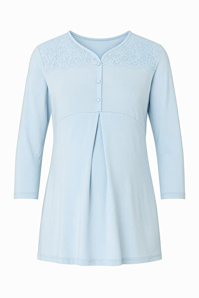 Lady Lingerie Maternity & Nursing Pajama 2 Piece Set – Cotton Blend Long Slee...