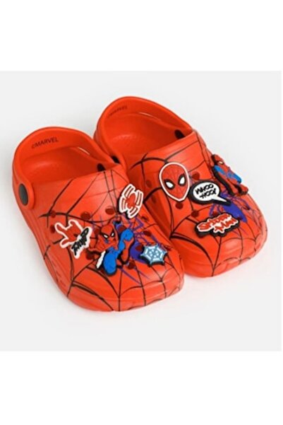 OEM Saboti pentru copii, model Spiderman, roșii, material EVA, 26-27 EU