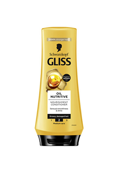Schwarzkopf Balsam de par Gliss Oil Nutritive, 200 ml