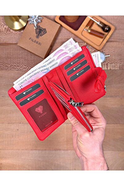 Fil Deri Genuine Leather Multi-Compartment Zippered Magnetic Women's Wallet 2149