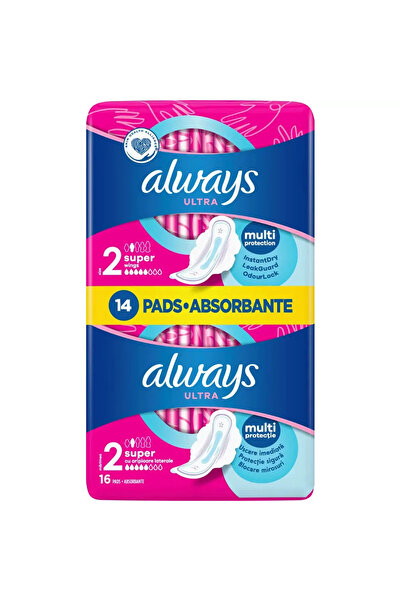 Always Absorbante Ultra Super, marimea 2, Instant Dry, 14 bucati