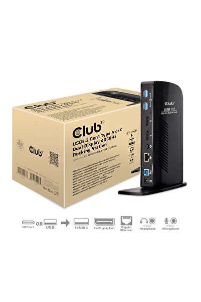 Club 3D Stație de andocare Club3D CSV-1460 (SenseVision Dual Display 4K USB 3.0)