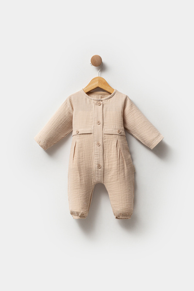BEBELİNNA BABY Muslin baby boy romper