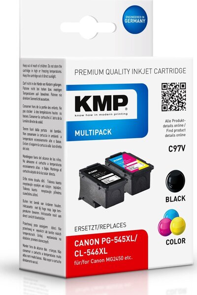 KMP C97V Multipack Negru/Color compatibil Canon PG-545/CL-546 XL