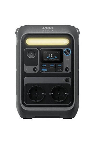 Anker Solix C300X AC, 288Wh, 300W, 1x USB-A, 3x USB-C, 2x AC, Gray