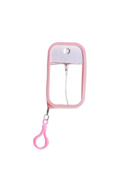 choice2 زجاجة رذاذ عطر فارغة وردية سعة 45 مل، زجاجة معقم يدين فارغة مع غطاء س...