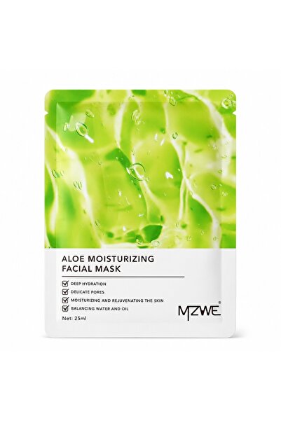 MZWE Mască de față tip șervețel, cu extract de Aloe Vera, hidratantă și calma...