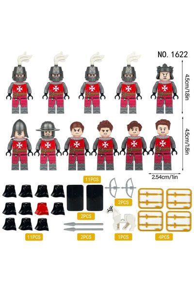 Choice4 m1622 Medieval Corps assembled toys, shields, figures, toys, humanoid...