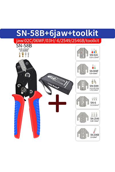 Choice SN-58B SET Ratchet crimping pliers SN-58B 0.25-1.5mm ²/ 23-16WG Automo...