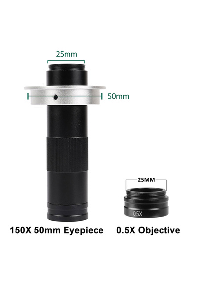 Choice6 150X 50mm 0.5X YIZHAN 0.5X Auxiliary Barlow Lens Objective 150X C-mou...