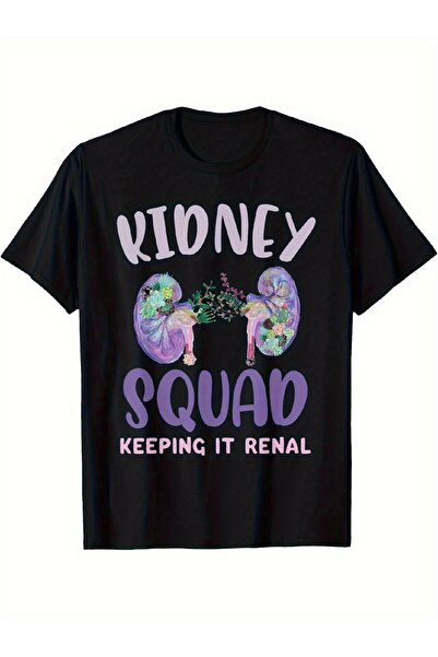 yiou trendy clothing تي شيرت رجالي بتصميم فريق العناية بالكلى