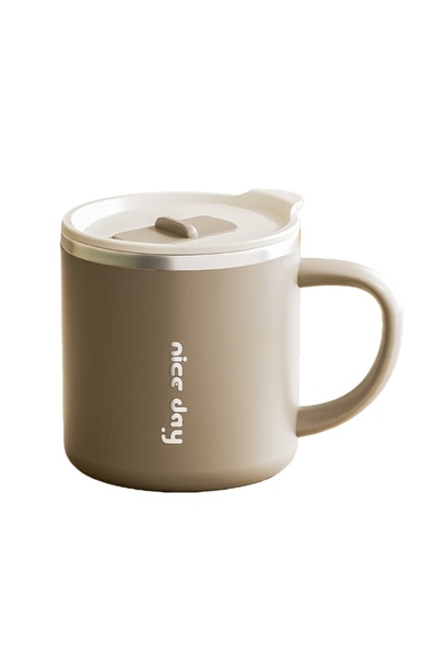 Choice3 400ml Amber 400ml Double Insulated Coffee Mug with Lid Reusable Trave...