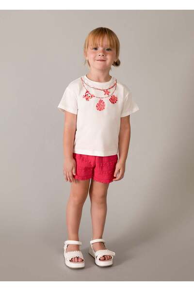 MAYORAL Girl's Shorts Tshirt Set Red