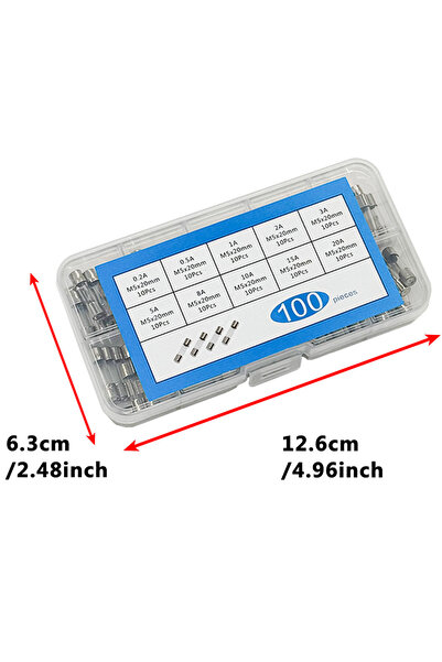 Choice 100PCS 5X20mm 100PCS Fast Blown Glass Fuse Combination Kit M5x20 mm 25...