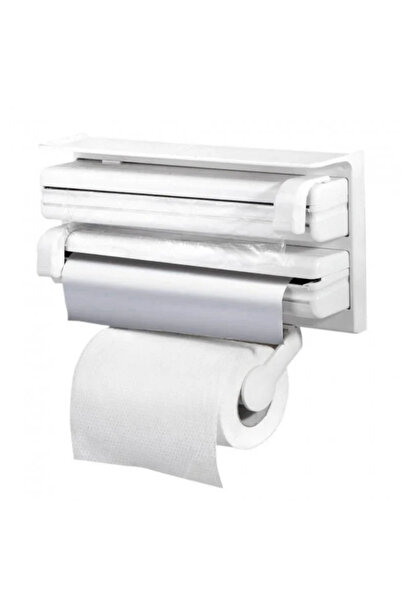 OEM Wall-mounted holder with 3 dispensers for food wrap and paper, 37.5 x 7 x...