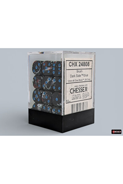 Chessex Brush Dark Side Blue Block 36 Ζάρια D6